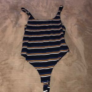 Striped bodysuit